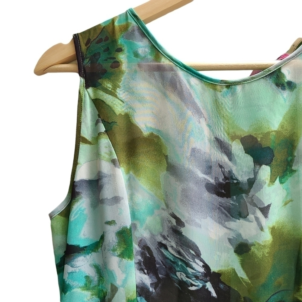 Isaac Mizrahi Sheer Floral Dress - Picture 3 of 7